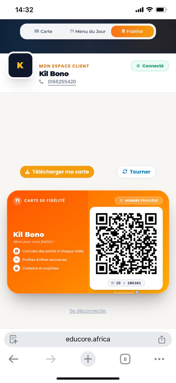 Carte de fidélité digitale